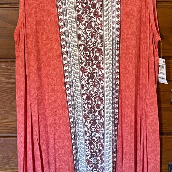 Style & Co Macy's NWT orange, mid-calf summer dress. - Picture 5 of 5